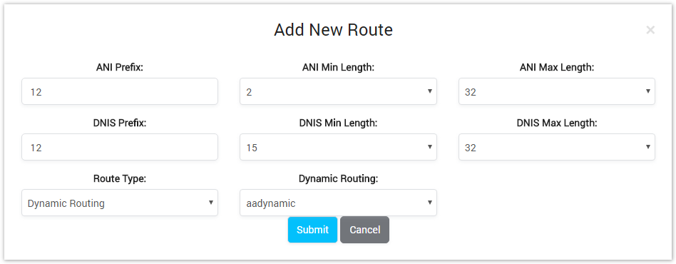 Creating New Call Route
