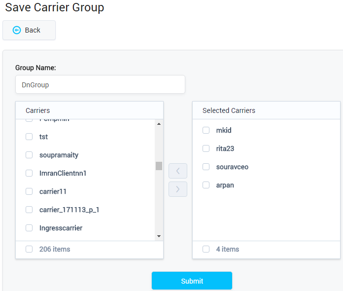 Creat New Carrier Group