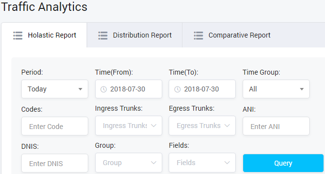 Holestic Report Query Form