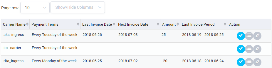 Auto Invoice Result Form