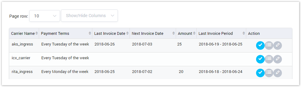Auto Invoice Result Form