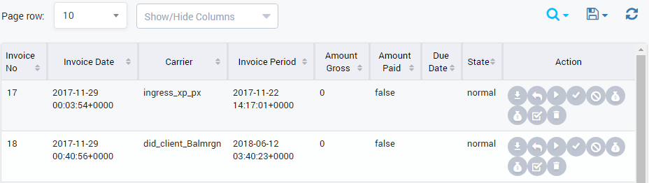 Auto Client Invoice Result Form
