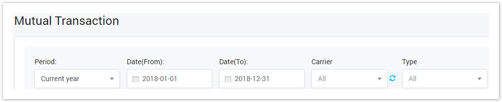 Mutual Transaction Query Form