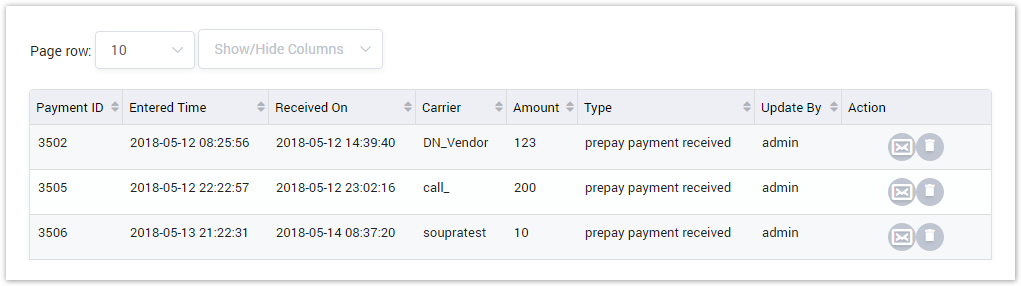Payment Recieved Result From