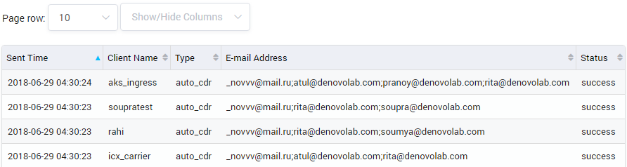 Email Log Result Form