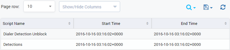 Scheduler Log Result Form