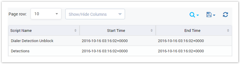 Scheduler Log Result Form