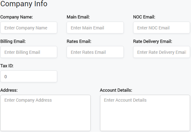 Client - Company Info