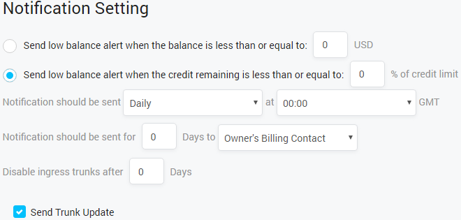 Client - Notification Setting