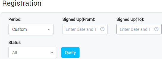 Registratrion List Query Form