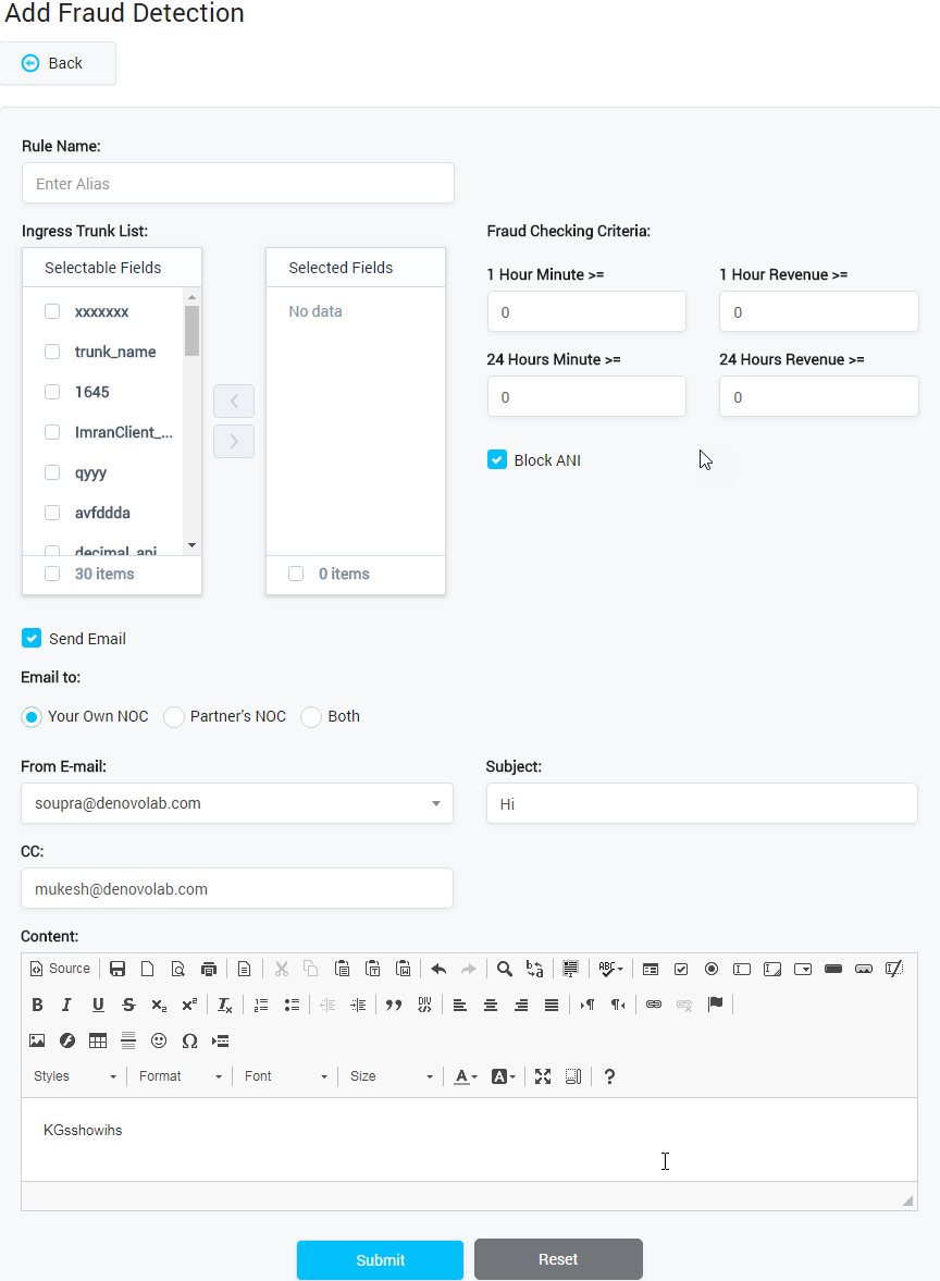 Adding Fraud Dection Rule