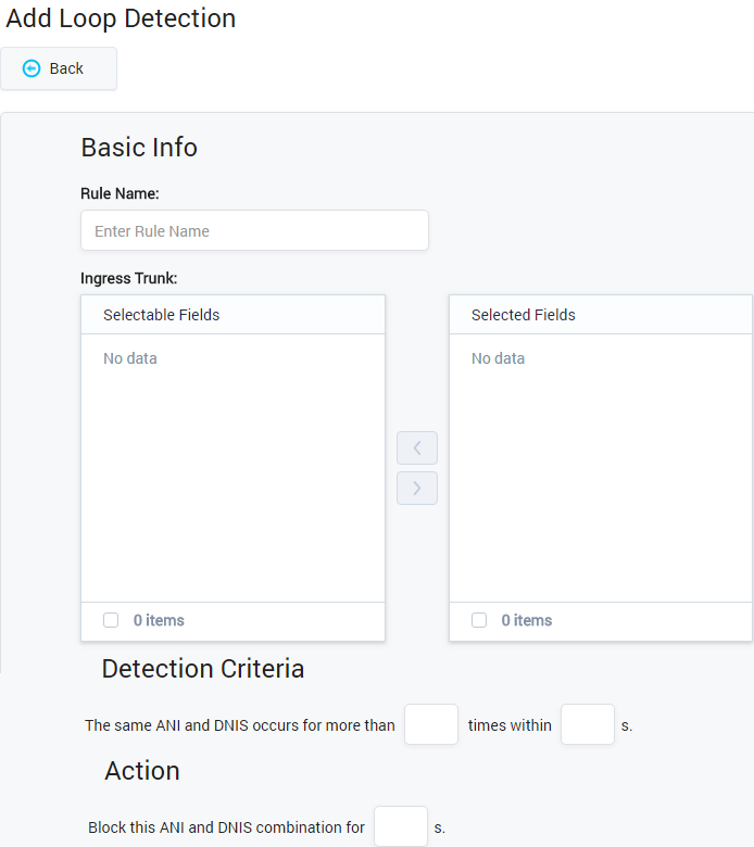 Adding Loop Detection Rule