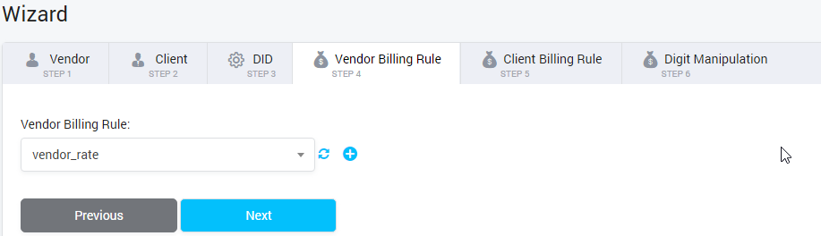 Define Vendor Billing Rule