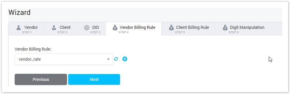 Define Vendor Billing Rule