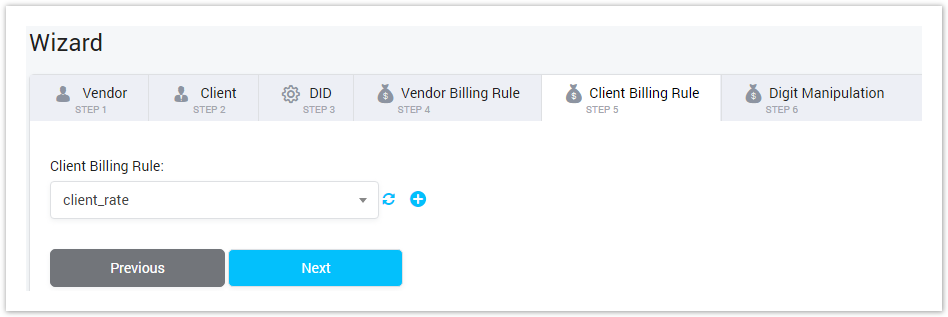 Define Client Billing Rule