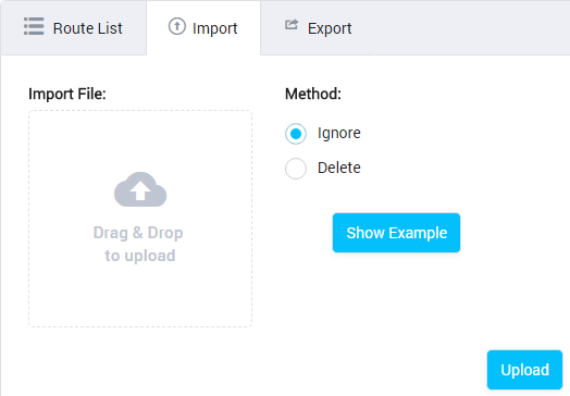 Importing Call Routes List