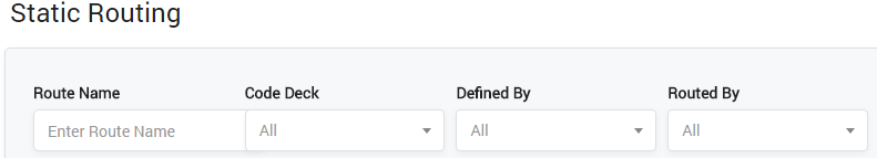 Static Routing Query Form
