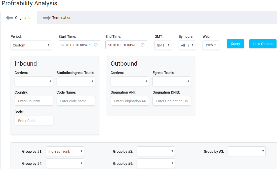 Origination Query Form