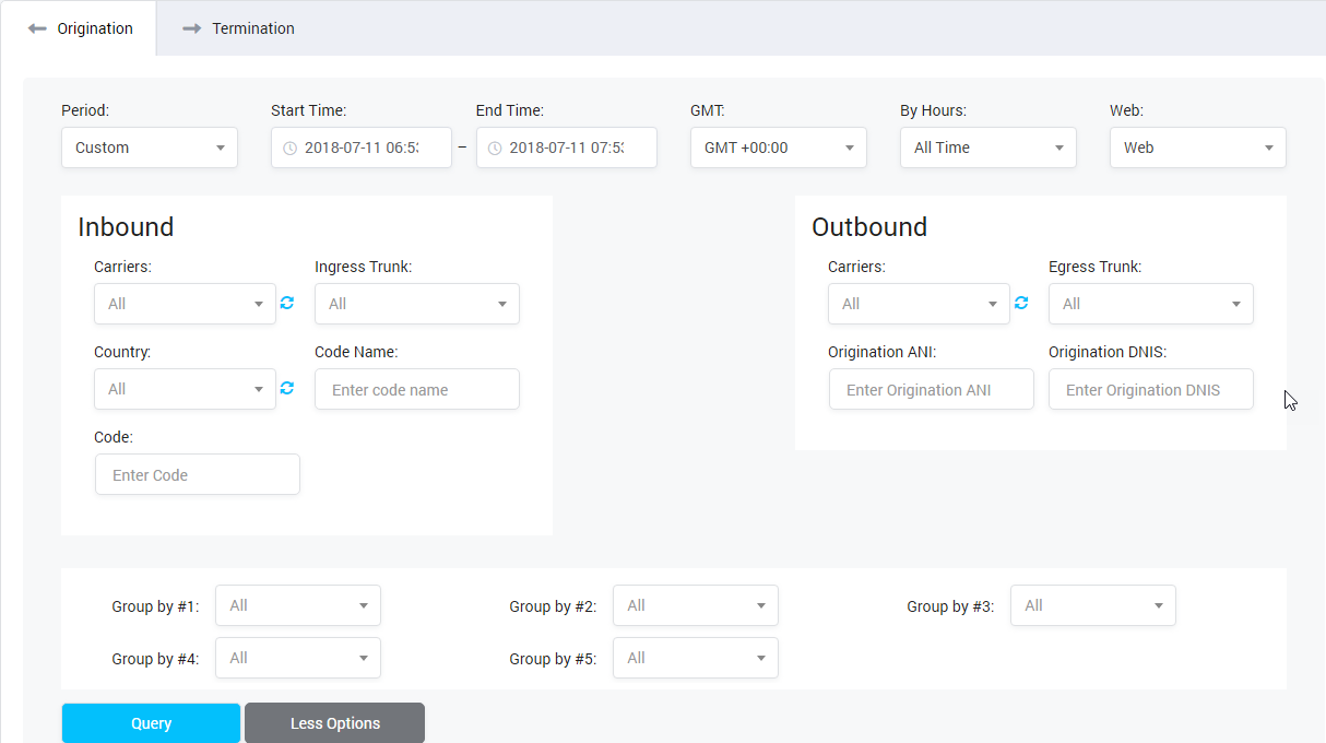 Origination Query Form