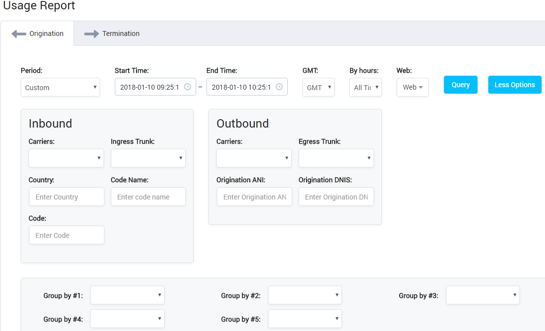 Origination Query Form