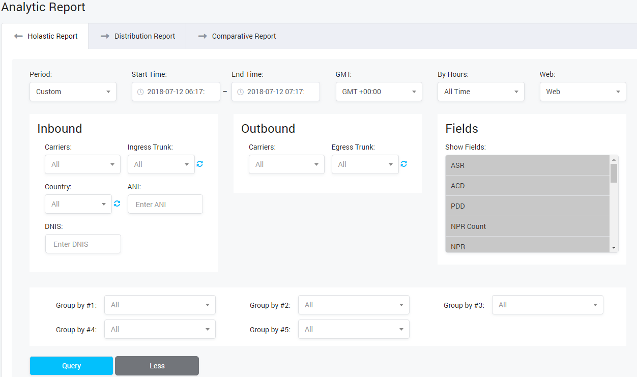 Holistic Report Query Form