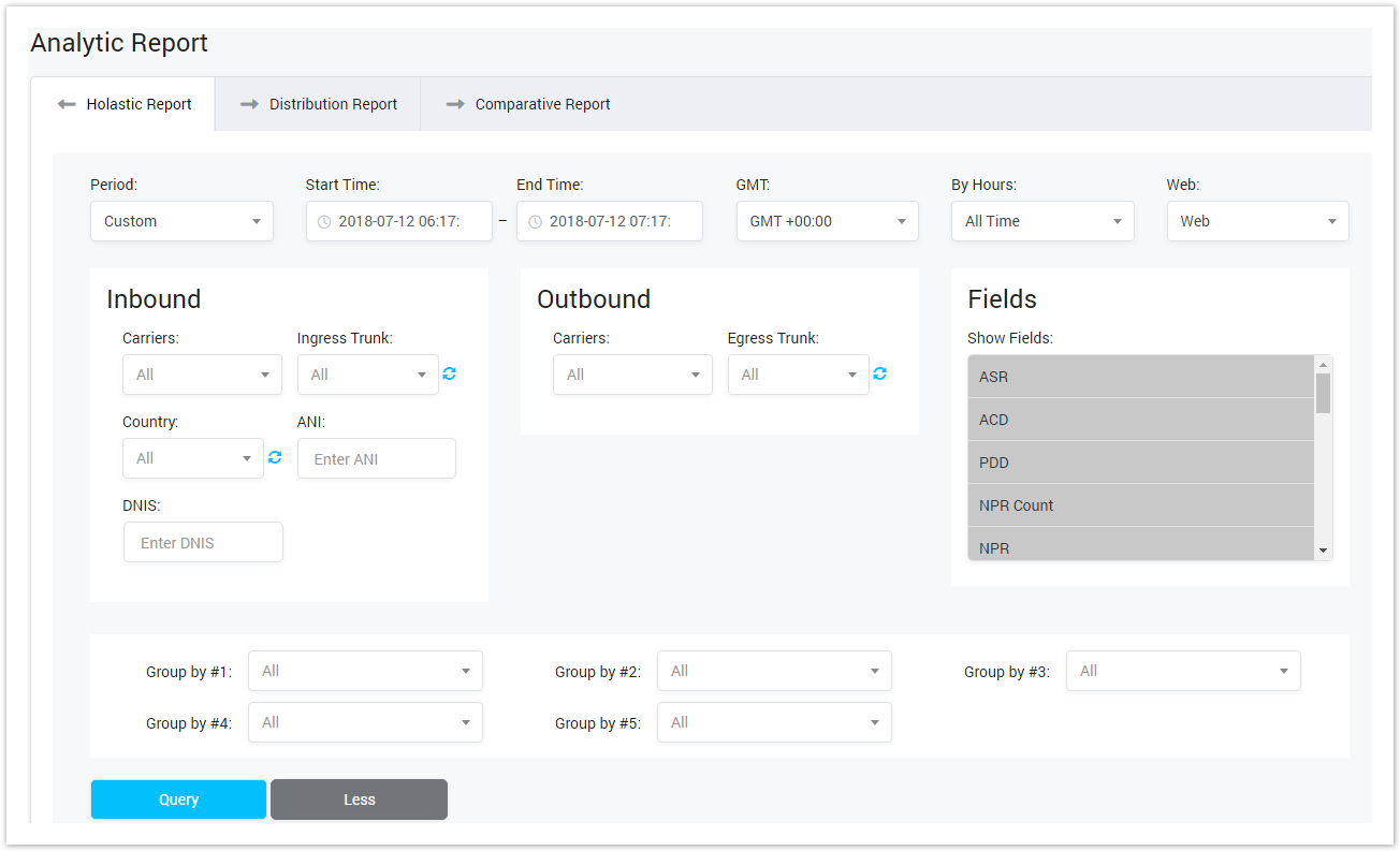 Holistic Report Query Form