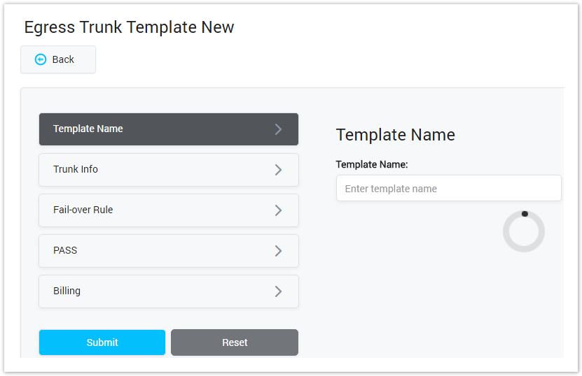 Creating New Egress Trunk Template